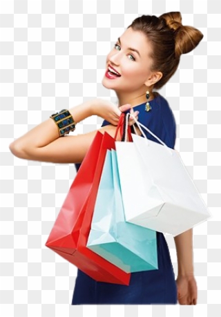 Fashon Shopping Png Clipart - Girl With Shopping Bags Png Transparent Png