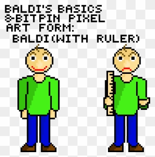 Baldi Basics Pixel Art - Baldi's Basics Pixel Art Clipart
