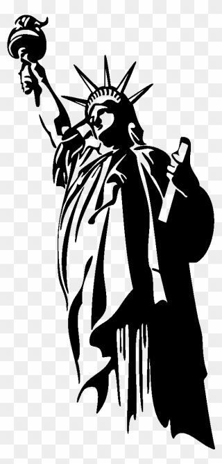 Statue Of Liberty Drawing Clip Art - Statue Of Liberty Drawing Sc2 - Png Download