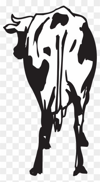 Cow Back Side Vector Clipart
