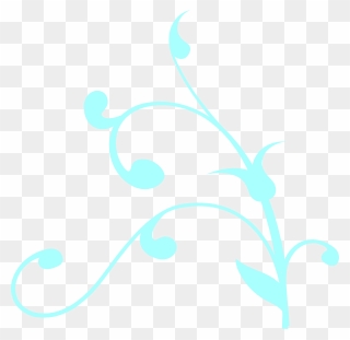 Blue - Flower - Border - Clip - Art - Tree Branch Clip Art - Png Download