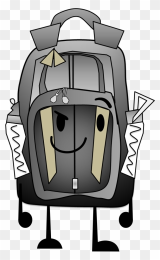 Clipart Backpack Object Anthropomorphic Insanity Backpack- - 1 Object Shows Community - Png Download
