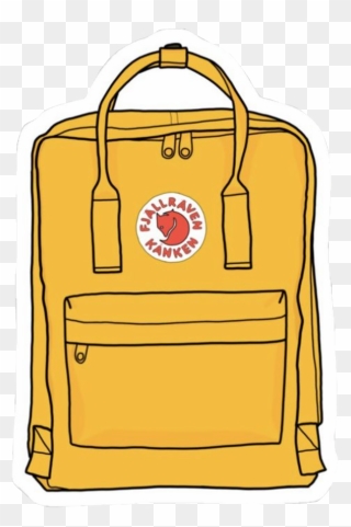 Vsco Backpack Clipart - Aesthetic Yellow Vsco Sticker - Png Download