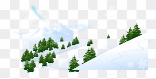 Snow Winter Photography Clip Art Posters Background - Winter Background Green Clipart - Png Download