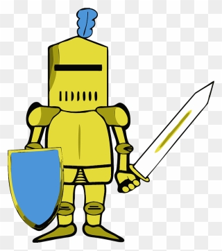 Knight In Golden Armor Clipart - Transparent Knight Clipart - Png Download