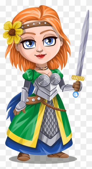 Female Knight Clipart - Png Download