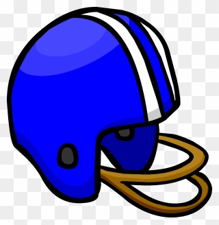 Blue Football Helmet - Helmet Blue Club Penguin Clipart