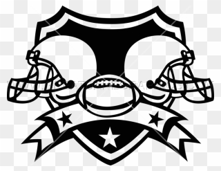 Transparent Football Helmet Clipart Black And White - Football Helmets Crest Clipart - Png Download