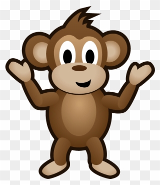 Monkey Swinging In A Tree Clipart Clipart Free Download - Animated Monkeys No Background - Png Download