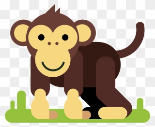 Monkey On Grass Clipart - Whats Missing Or Wrong - Png Download