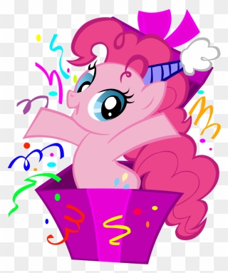 Png Freeuse Library Pinkie In A Box W Confetti By - My Little Pony Birthday Girl Clipart