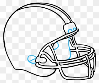How To Draw Football Helmet - Easy Drawing Of A Football Helmet Clipart