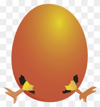 Orange Easter Egg Transparent Png - Hatching Egg Clipart