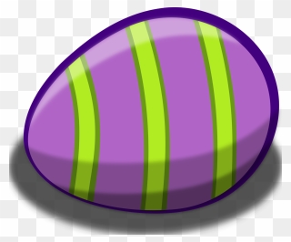 Violet Easter Egg Clipart - Single Easter Egg Clipart - Png Download