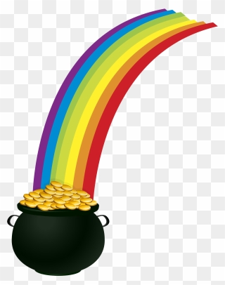 Pot Of Gold Rainbow Clipart , Png Download - Rainbow Pot Of Gold Clipart Transparent Png