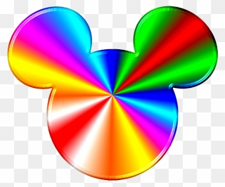 Rainbow Clipart Mouse - Rainbow Mickey Mouse Head - Png Download