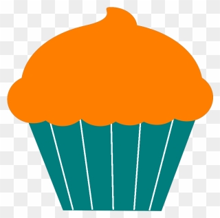 Cupcake Clip Art , Png Download - Orange Cupcake Clipart Transparent Png