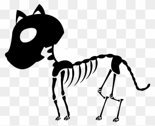 Skeleton Clipart File - Skeleton Of Animals Drawing Cartoon - Png Download