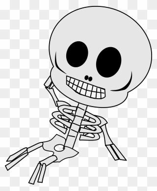 Halloween Clipart Skeleton - Cartoon Skeleton - Png Download