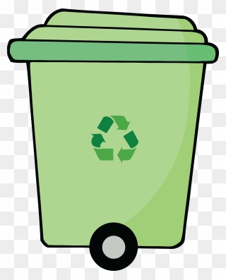 Transparent Trash Can Clipart - Trash Can Recycling Bin Cartoon - Png Download
