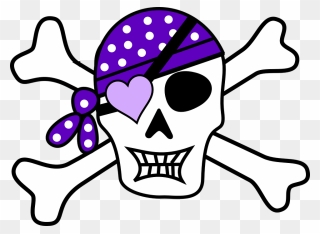 Clipart Halloween Skeleton Vector Pirate Skeleton Clipart - Cute Pirate Skull Clipart - Png Download