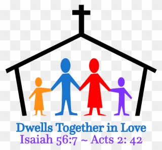 House Of Dwells Together - Church Family Png Clipart
