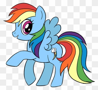 How To Draw My Little Pony Rainbow Dash - My Little Pony Unicorn Drawing Clipart