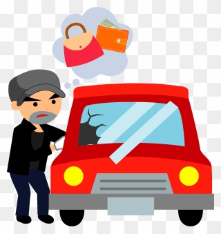 Stealing From Vehicle Clipart - 車 上 ねらい - Png Download