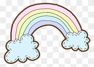 Cute Colorful Rainbow Could Cartoon Drawing Dreamy - Dreamy Clipart - Png Download
