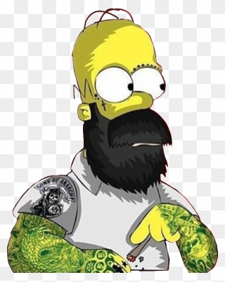 Homer Simpson Beard Marihuanna Porro Sonsofanarchy - Homer Simpson Beard Clipart