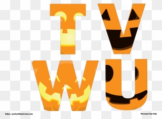 Halloween Letters Printable - Happy Halloween Lettering Printable Clipart