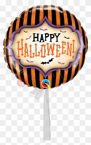 Happy Halloween Spooky Bats-single Balloons - Mylar Halloween Balloons Clipart