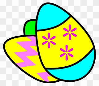 Cartoon Easter Eggs Clipart - Png Download