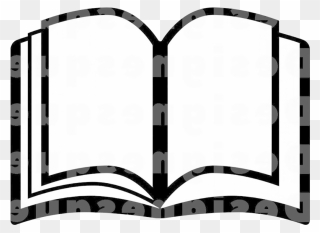 Clipart Book Outline - Black And White Book Image Png Transparent Png