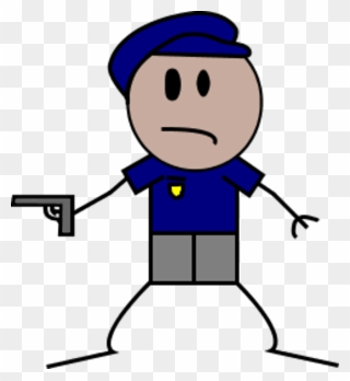 Police Officer Stick Figure Clipart