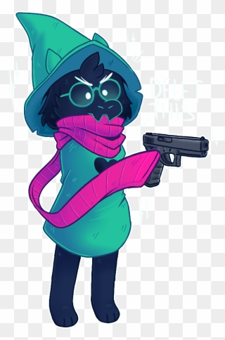 Delet This Ralsei Discord Emoji - Ralsei Holding A Gun Clipart
