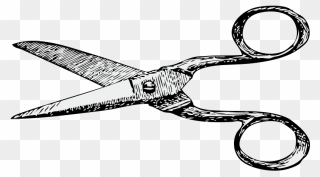 Clipart - Scissors - Hair Scissors Drawing Png Transparent Png