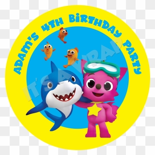 Baby Shark Clipart Original - Baby Shark Birthday Stickers - Png Download