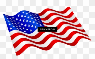 Usa Flag Flags - Waving American Flag Clipart Png Transparent Png