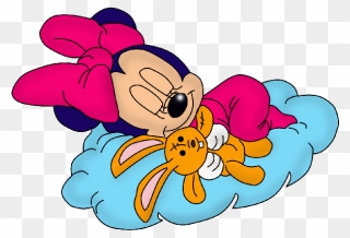 Pillow Clipart Disney Cartoon Character - Baby Mickey Mouse Sleep - Png Download