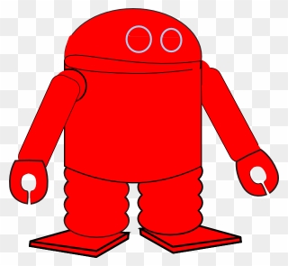 Red Clip Art At - Red Robot Kids Clipart - Png Download