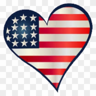 #heart#usa#flag#america - Usa Flag Heart Shape Clipart
