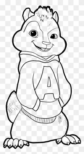 Collection Of Free Chipmunk Drawing Pencil Download - Alvin And The Chipmunks Coloring Pages Clipart