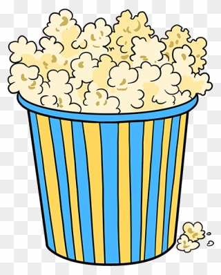 How To Draw Popcorn - Popcorn Drawing Png Clipart