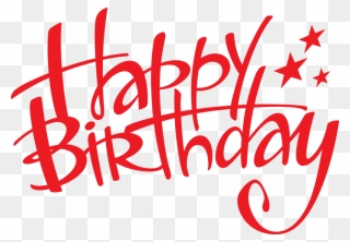 Free Happy Birthday Clip Art - Text Happy Birthday Png Transparent Png