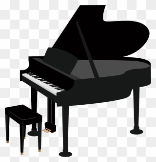 Grand Piano Drawing Clip Art - Piano Clipart Transparent Background - Png Download