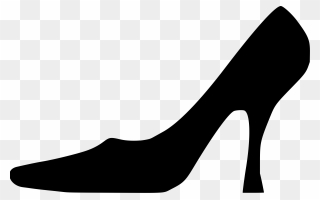 Clipart Black And White Library Shoe Silhouette Clip- - Shoes Silhouette Clipart - Png Download
