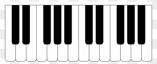 Clipart Piano Keyboard Silhouette - Clavier Noir Et Blanc Piano - Png Download