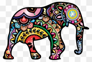 Pattern Elephant Clipart