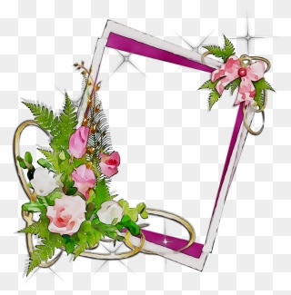 Picture Flower Frame Wallpaper Desktop Frames Clipart - Png Download